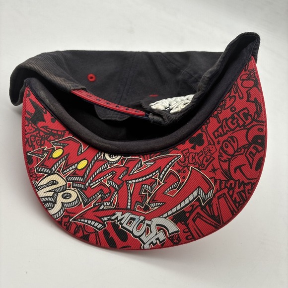 Disney Parks Mickey Mouse Urban Graffiti Flat Bill Snapback Cap Hat Embroidered - Picture 7 of 9